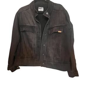 Women's Washed Out Black Denim Jacket by Zyla -M